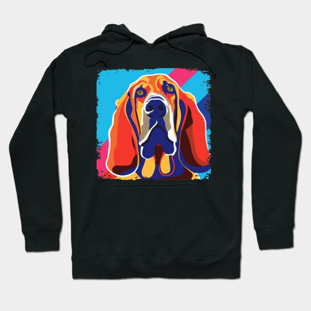 Bloodhound Pop Art - Dog Lover Gifts Hoodie by PawPopArt